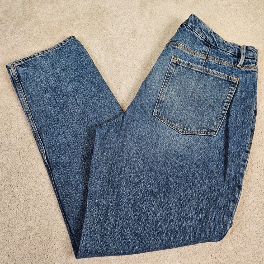 Good American Women's Blue Denim Jeans Distressed Ripped‎ Knee Cotton Casual
